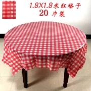 Huayi dùng một lần khăn trải bàn dày lên tiệc khách sạn khăn trải bàn màu đỏ khăn trải bàn cưới bằng vải nhựa tròn bàn vải 20 - Các món ăn dùng một lần