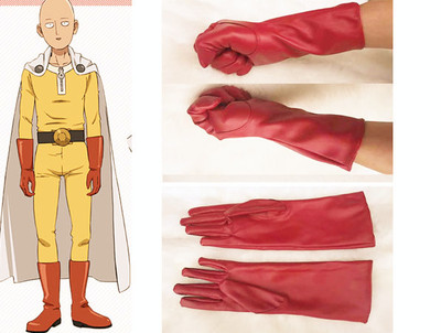 taobao agent Cos props, a punch, Superman Saitama Gloves PU Leather Big Red Gloves Spot Special offer