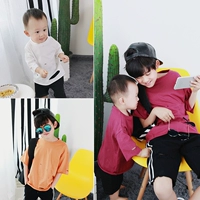 Quần áo trẻ em 2017 mùa hè anh em mới mặc trai t-shirt trẻ em Hàn Quốc ngắn tay lỗ cotton t-shirt trẻ em lớn bexinhshop shop