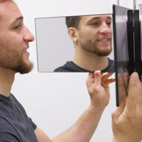 Бесплатная регулировка высокопоставленного зеркала для волос с высокой тройкой.