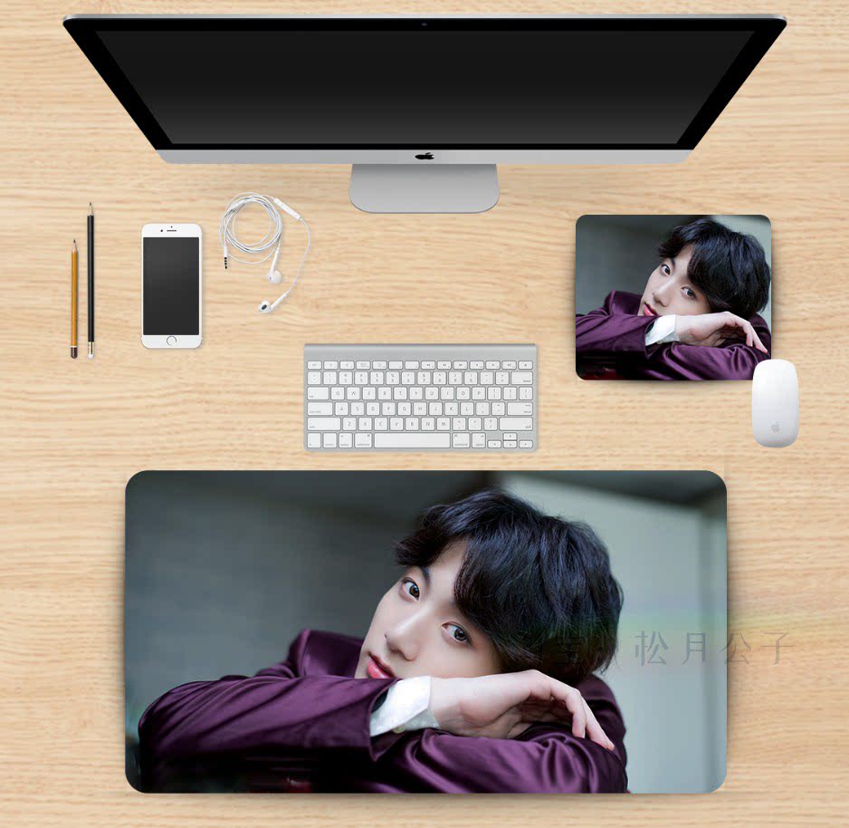 BTS Bulletproof Youth Tuan Tian Yiguo Shop Cushion Mouse Guts Super Large Desk Case Custom Customized Keyboard Jungkook