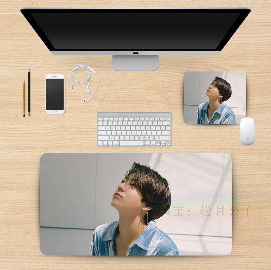 BTS Bulletproof Youth Tuan Tian Yiguo Shop Cushion Mouse Guts Super Large Desk Case Custom Customized Keyboard Jungkook