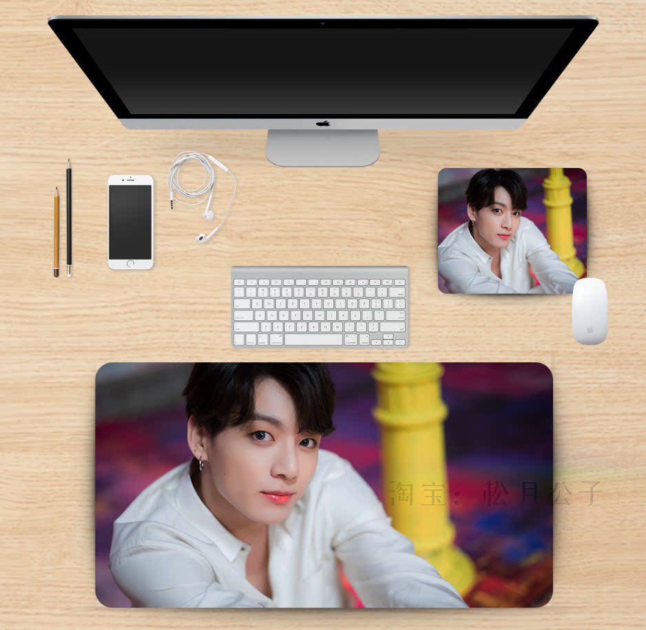 BTS Bulletproof Youth Tuan Tian Yiguo Shop Cushion Mouse Guts Super Large Desk Case Custom Customized Keyboard Jungkook