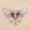 DIY phụ kiện hợp kim dày mạ vàng thời trang bướm trâm pin trang sức ngực trâm bán thành phẩm ngọc trai trống khay đồ trang sức - Trâm cài