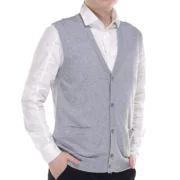 Trung niên và người đàn ông cũ của cashmere vest mở áo len vest mùa xuân và mùa thu áo len mỏng vest đan cardigan kích thước lớn