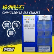 Zhuzhou Diamond CNC Blade Công cụ tiện ngoài Máy cắt thép không gỉ CNMG120412-EM YBM253 - Dụng cụ cắt