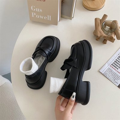 taobao agent Japanese footwear English style platform, high loafers, British style, french style