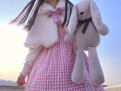 taobao agent [Dream and Treasure Spot] National Brand Lolita Moly Pearl Rabbit Short Hair Cloak 2.0