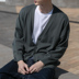 NOTHOMME Triều Nhật thương hiệu phiên bản lỏng lẻo ra khỏi vai cardigan áo khoác nam màu rắn áo len văn học ifashion Cardigan