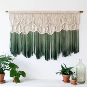 Xa xôi | Tấm thảm macrame phong cách Bắc Âu nhuộm tấm thảm làm bằng tay phòng ngủ phòng khách cạnh giường ngủ B & B - Tapestry