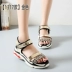 41 đôi sandal cỡ lớn nữ mùa hè 43 đáy phẳng 34 mới 33 chân béo rộng 40 bánh đáy dày 42 hoang dã 32 cỡ nhỏ 31 dép crocs nữ Sandal