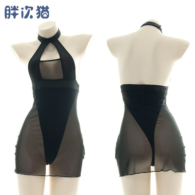 taobao agent High fork and semi -water, sexy pajamas, jackets, home clothes, private room open swimsuits