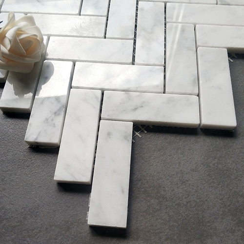 Простой мрамор Карара Белый камень Мозаика Магазин человеческих персонажей ванная комната кухонная барная крыльца наклейка на стенах