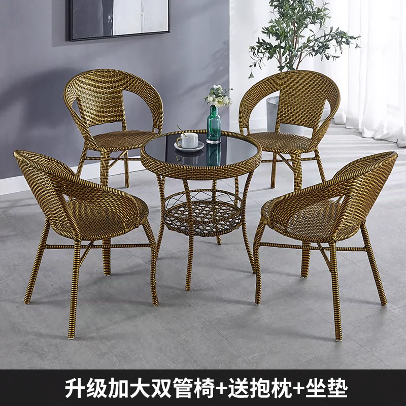 Bộ bàn ghế ban công ghế mây bộ ba món Internet ngoài trời người nổi tiếng giải trí bàn tròn Ghế Xiaoteng bàn cà phê kết hợp ghế tựa 