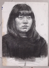 Контурный рисунок 代画素描人物头像素描临摹中青年老年男女素描4开k艺术品画室范画