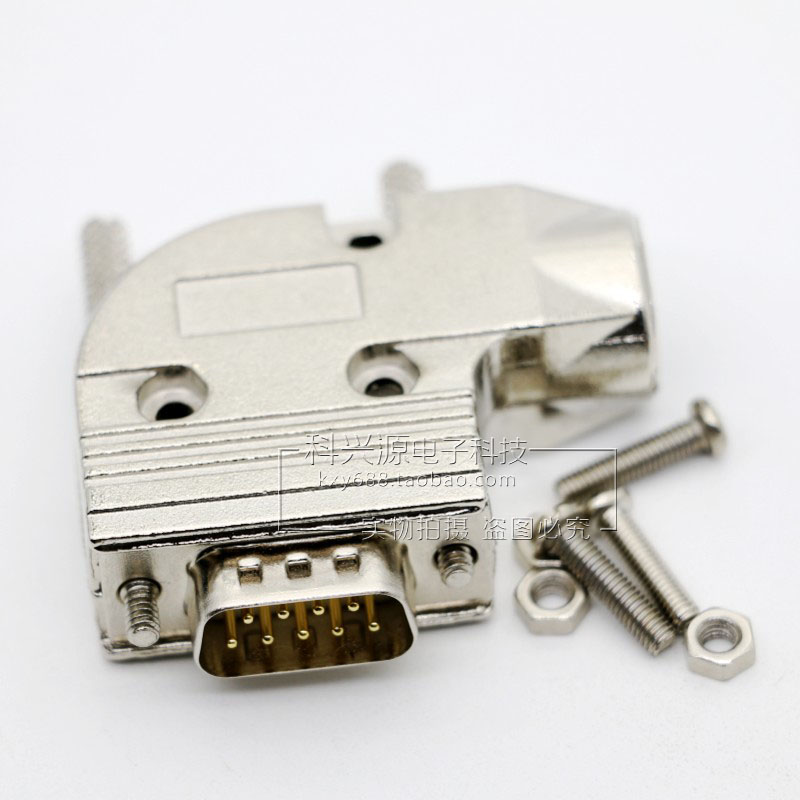 Vỏ sắt D-SUB Ổ cắm cong 90 độ Vỏ kim loại ổ cắm bên DB9/DB15/DB25/DB37
