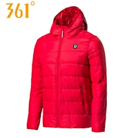 Đích thực 361 độ mùa đông mùa xuân của nam giới áo khoác thể thao ánh sáng và windproof ấm trùm đầu xuống áo khoác 551749302 áo phao nam cổ lông