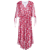 [Giá mới 129 nhân dân tệ] 2018 mùa hè V cổ áo in năm điểm tay áo đầm voan một từ váy váy eo nhẹ nhàng Sản phẩm HOT