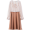 [Giá mới 139 đô] mùa xuân 2018 mới V-cổ dài tay một từ váy lá sen tay áo hit màu khảm đầm đầm ngủ nữ