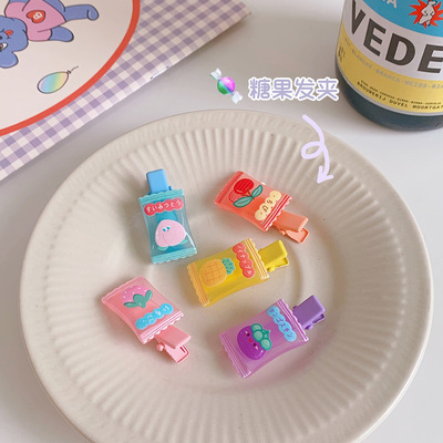 taobao agent Ins girl heart hair clip cute cartoon candy bangs hair card sweet temperament little girl broken hair