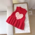 Phiên bản Hàn Quốc của bé gái mới vest bé gái mùa xuân vest nữ vest kẹp vai áo len bé len vest công chúa đỏ - Áo ghi lê Áo ghi lê
