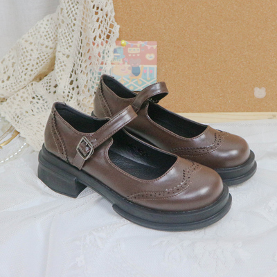 taobao agent Retro Japanese school skirt, high footwear for leather shoes platform English style, British style