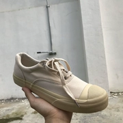 OK Giày vải công cụ retro của Nhật Bản Ami Ami Ami Cổng màu be Mỹ gió lưu hóa giày cho bé trai và bé gái - Plimsolls