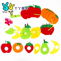 Флисовые детские фруктовые геометрические учебные пособия, игрушка для обучения математике, гусеница, раннее развитие