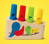 Cầu vồng bằng gỗ sáo trẻ em đồ chơi sáo nhạc cho bé nhạc cụ câu đố chim còi đồ chơi trẻ con