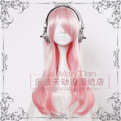 taobao agent Super Niko Super Sonico Headphones Niger Pseudo -Fake Gradient Wig COS props