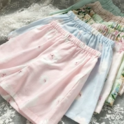 Mô hình mùa hè mô hình Nhật Bản nhiều màu bông gạc mỏng hai lớp gạc quần short nhà quần pajama quần