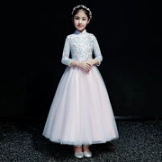 Mới Trung Quốc phong cách ăn mặc trẻ em công chúa váy guzheng trang phục cô gái nhỏ chủ váy váy dài đoạn thu đông