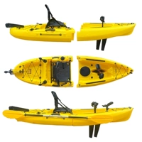 Одиночная штучатая корабль Съемная каякская пластиковая платформа лодка Удобная педальная лодка двойная шишка пингвин