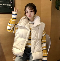 Áo vest cotton nữ ngắn đoạn thu đông phiên bản Hàn Quốc của vest sinh viên hoang dã vai áo khoác thủy triều quần áo dày xuống áo vest áo phao lông vũ nữ