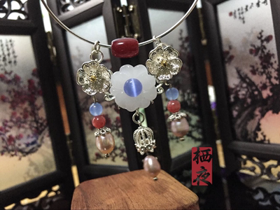taobao agent [Qiye Building] BJD baby accessories-pearl jade flower-璎 necklace [barley] --- 1/3 point big girl