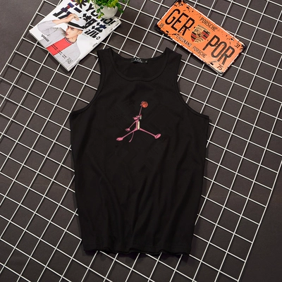 Phong cách Nhật Bản thương hiệu màu hồng báo vest nam nghịch ngợm báo chụp thể thao bóng rổ quần áo jersey thể dục áo bông mồ hôi vest ao ba lo Lót