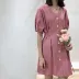 FST Roolev nữ 2019 hè V-cổ Pháp quai eo đơn ngực ngắn tay váy khí chất - Sản phẩm HOT Sản phẩm HOT