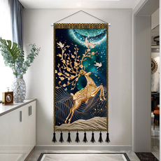 Гобелен 北欧轻奢挂毯挂布客厅玄关布艺挂画沙发背景墙装饰画餐厅墙画壁毯