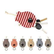 Cá gói chìa khóa ba màu vá Hàn Quốc phiên bản của các cặp vợ chồng dễ thương vải sáng tạo phần mỏng dây rút Meng key gói