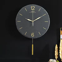 Скандинавские современные настенные модные часы, простой и элегантный дизайн, легкий роскошный стиль
