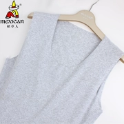 Scarecrow đồ lót nam màu rắn liền mạch mùa hè cotton cắt vest 68503AB - Áo vest