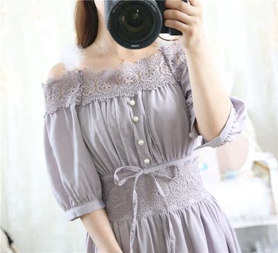 taobao agent Spring elegant dress with sleeves, lifting effect, high waist