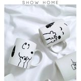 SH 杯 Net Red Cup Cup Oat Creative Ceramic Cup, приносящий ложку Mark Cup Cute Girl Heart Ins Nordic
