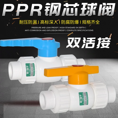 PPR Dual -Datecting Steel Core Care Calve клапан клапан 20 4 баллы 25 6 баллов PPR Water Pipe Accessories Saint