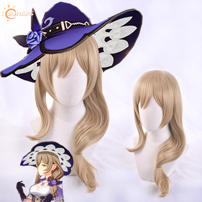 taobao agent SUNCOS Original Lisa COS wig Anime Game two -dimensional face long curly hair