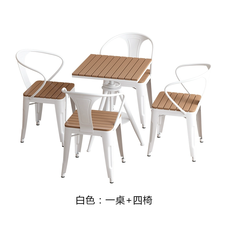 Bàn 
            ghế ban công ngoài trời chống thấm nước và chống nắng kết hợp ngoài trời có thể nâng lên bàn vuông nhỏ biệt thự sân vườn bàn ăn ngoài trời giải trí 