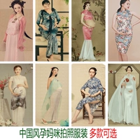 2018 Photo Studio quần áo thai sản dịch vụ ảnh Trung Quốc phong cách retro dress sườn xám mực sơn đột quỵ mang thai mẹ ảnh quần áo áo váy cho bà bầu