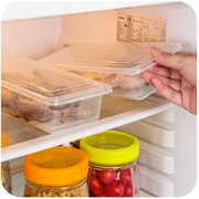 Tim IKEA bếp hình chữ nhật tủ lạnh cống hộp lưu trữ hộp nhựa trái cây niêm phong hộp lưu trữ đông lạnh nhà - Đồ bảo quản
