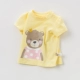 davebella quần áo trẻ em mùa hè bé gái cotton hoạt hình in cổ tròn tay áo ngắn - Áo thun