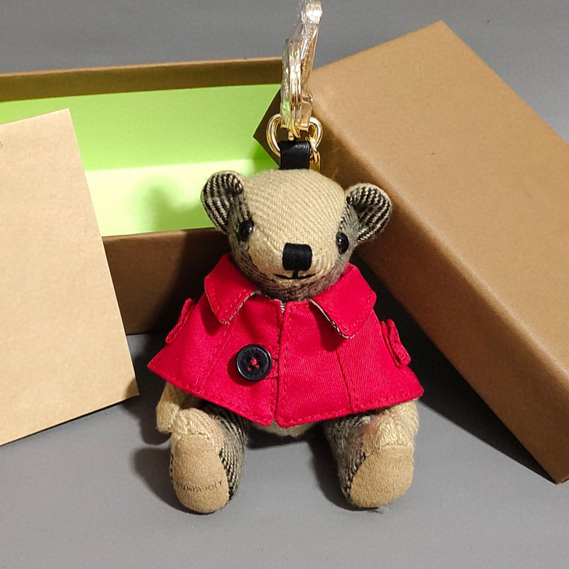 Red Cape WindbreakerBear Pendant Bear Bag Pendant Key buckle Hanging decoration originality automobile Key chain lovely personality teddy bear